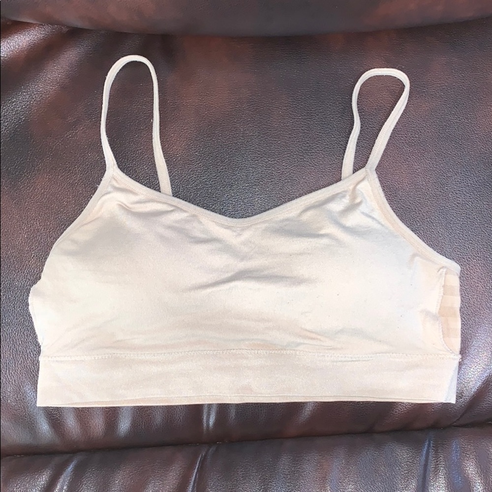 Cream colored bra
